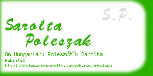 sarolta poleszak business card